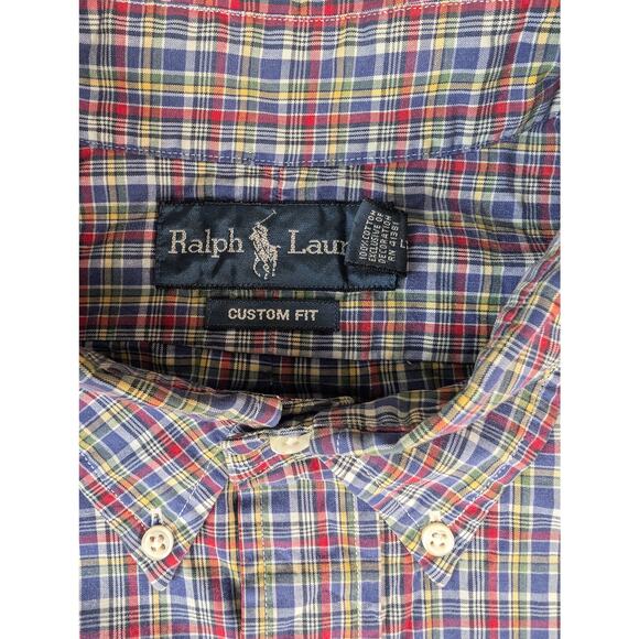 Ralph Lauren Custom Fit Men's Plaid Long Sleeve Button Down Shirt Size XL‎ - Picture 7 of 7